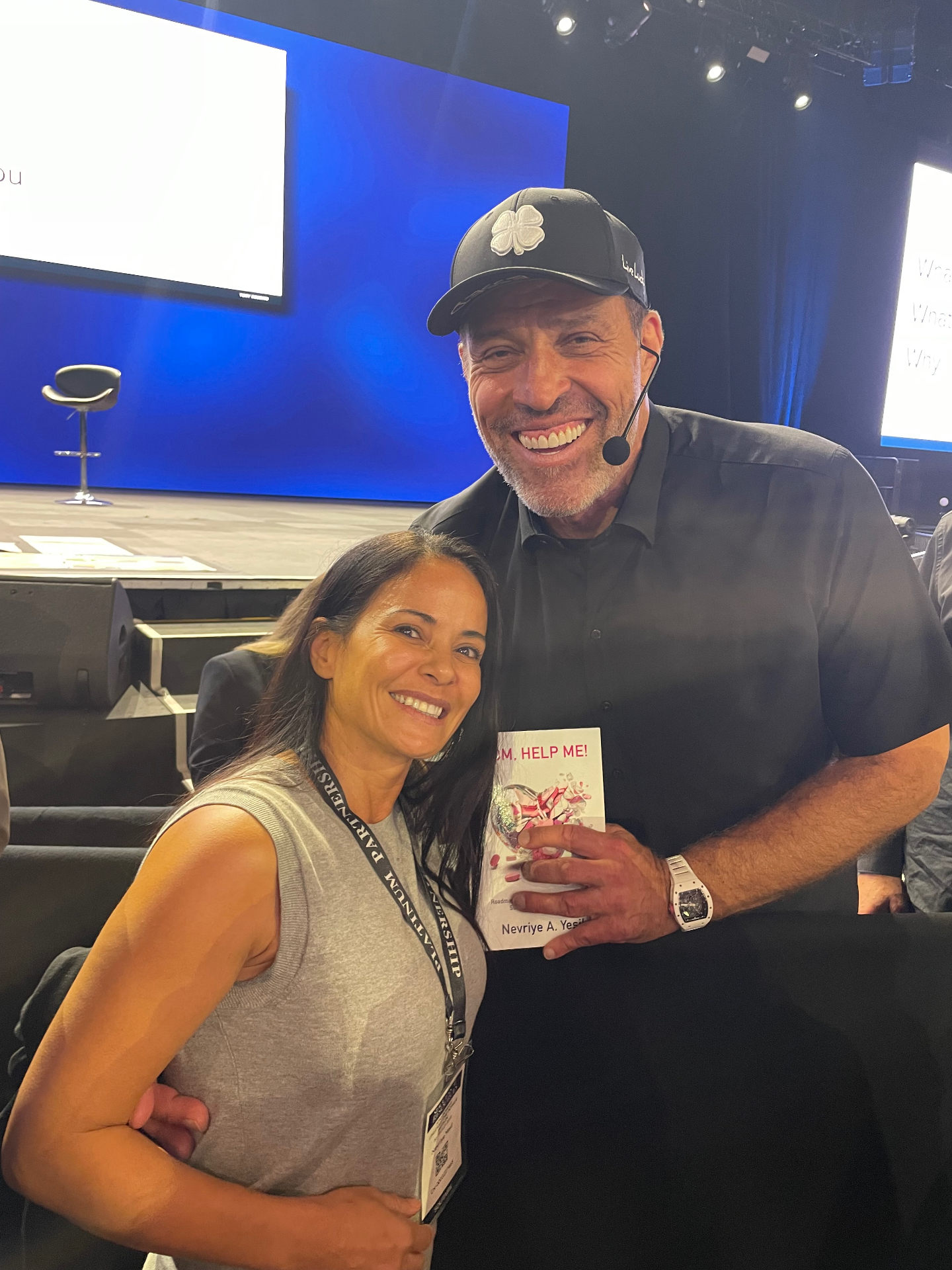 Nevriye Yesil with Tony Robbins